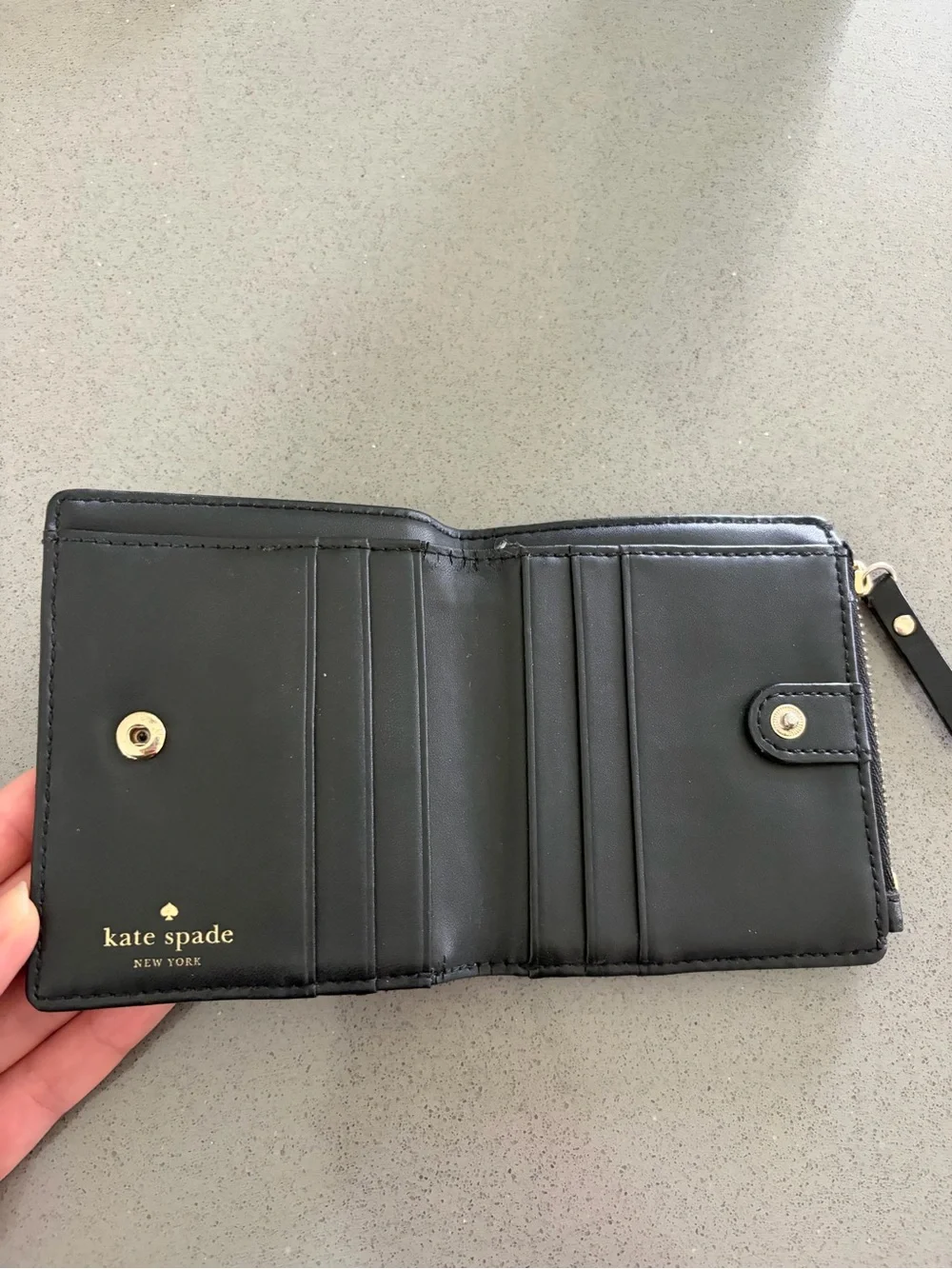 Kate Spade Bee Wallet Mika’s Pond Flying Bee Black GUC
